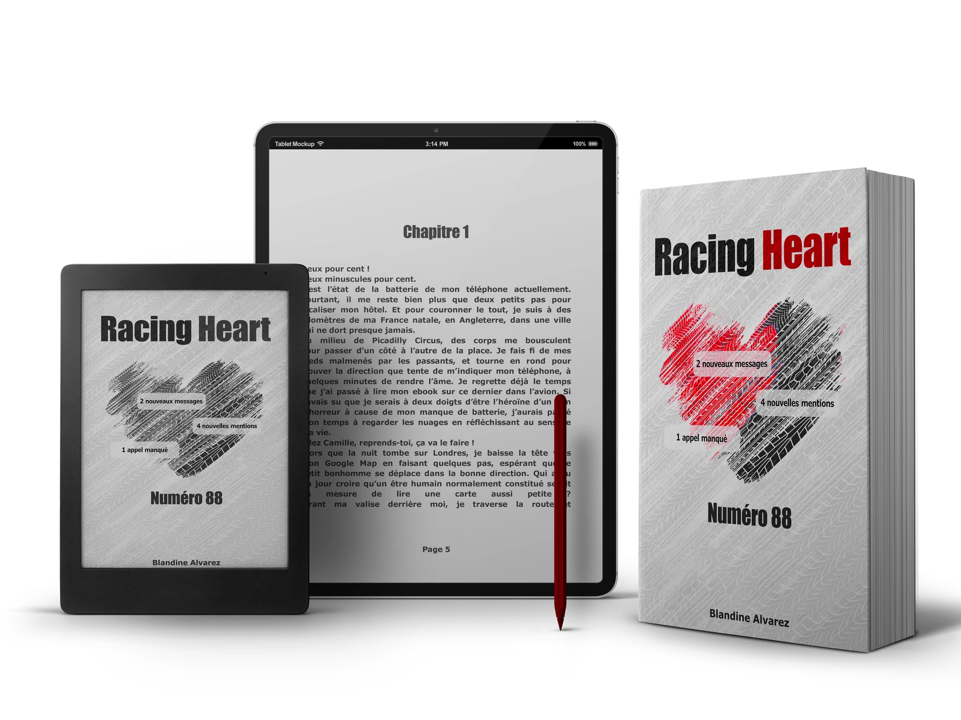 Couverture du roman Racing Heart